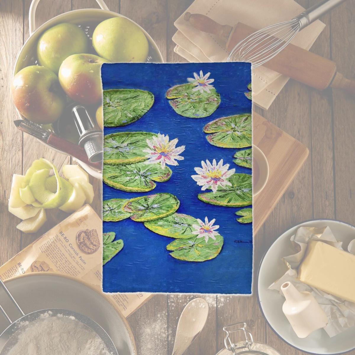 Picture of Betsy Drake KT1350 16 x 25 in. Lily Pads Kitchen Towel
