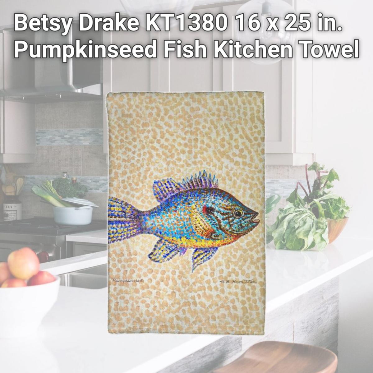 Picture of Betsy Drake KT1380 16 x 25 in. Pumpkinseed Fish Kitchen Towel