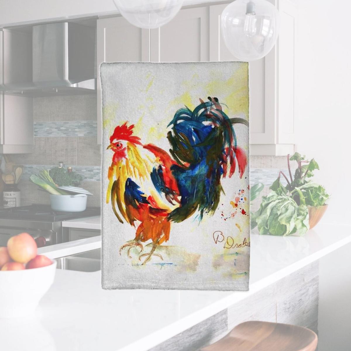 Picture of Betsy Drake KT1382 16 x 25 in. Colorful Rooster Kitchen Towel