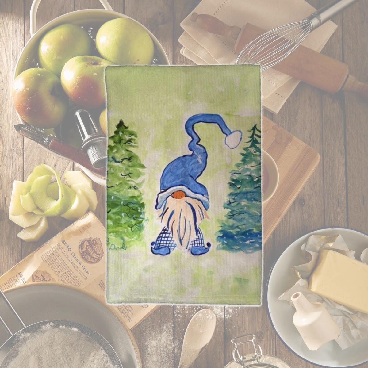 Picture of Betsy Drake KT1383 16 x 25 in. Gnome & Christmas Trees Kitchen Towel