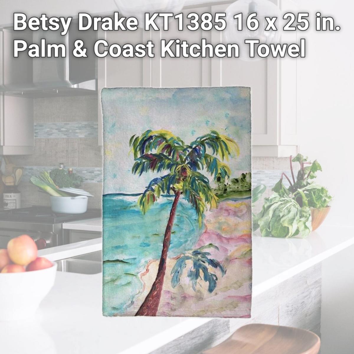 Picture of Betsy Drake KT1385 16 x 25 in. Palm & Coast Kitchen Towel