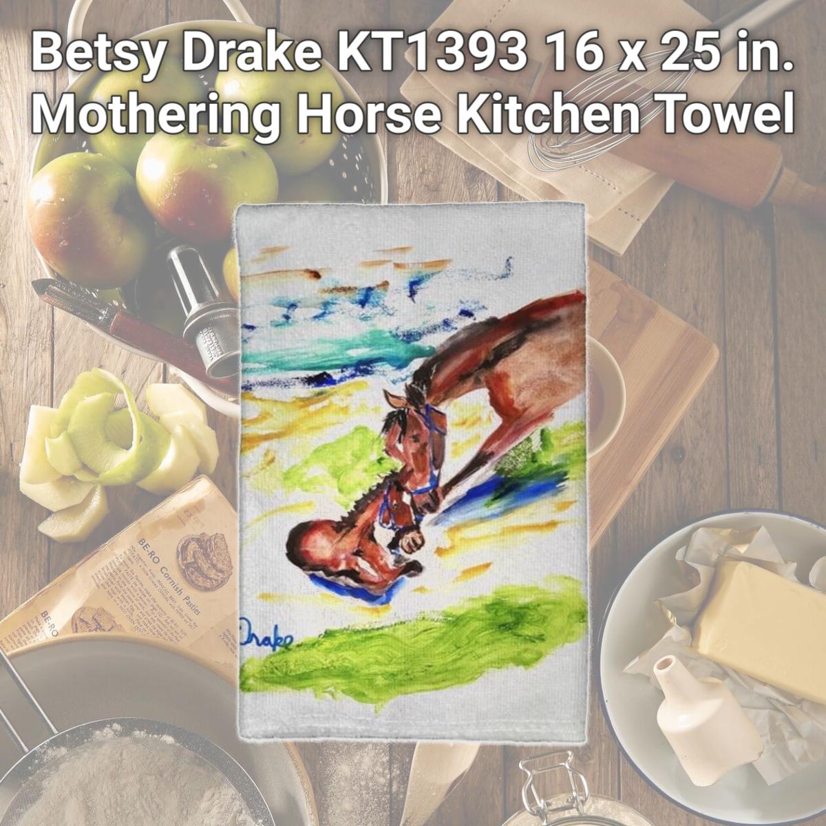 Picture of Betsy Drake KT1393 16 x 25 in. Mothering Horse Kitchen Towel