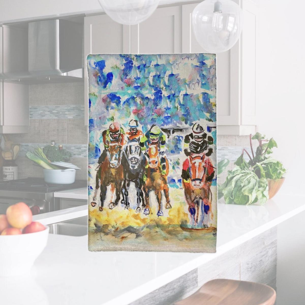 Picture of Betsy Drake KT1394 16 x 25 in. Four Racing Kitchen Towel