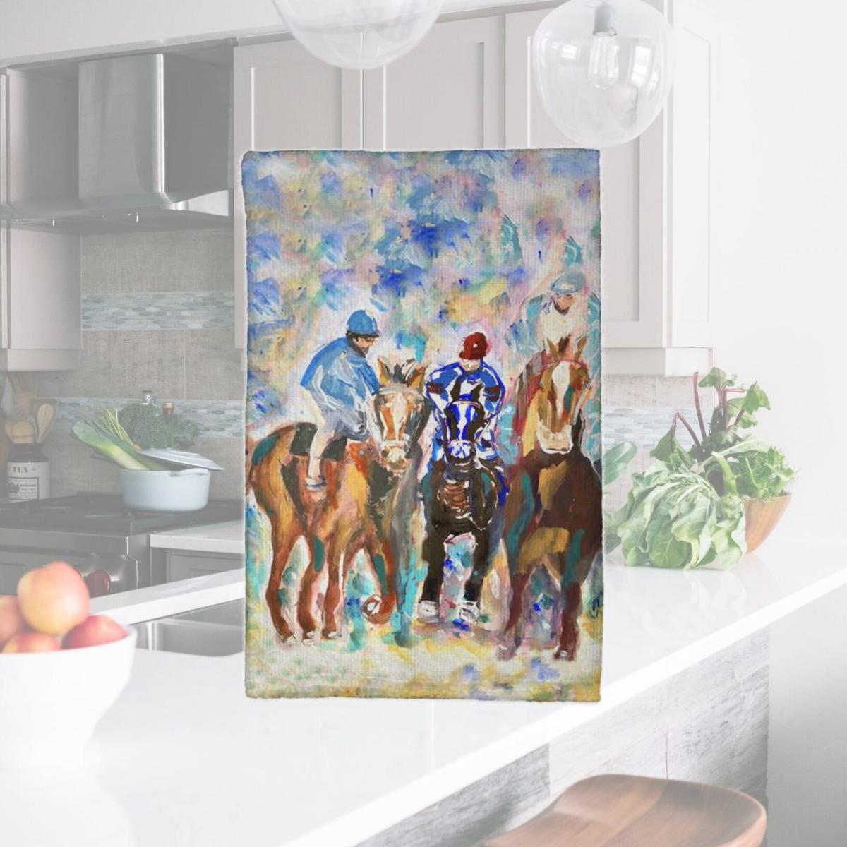 Picture of Betsy Drake KT1395 16 x 25 in. Three Racing II Kitchen Towel