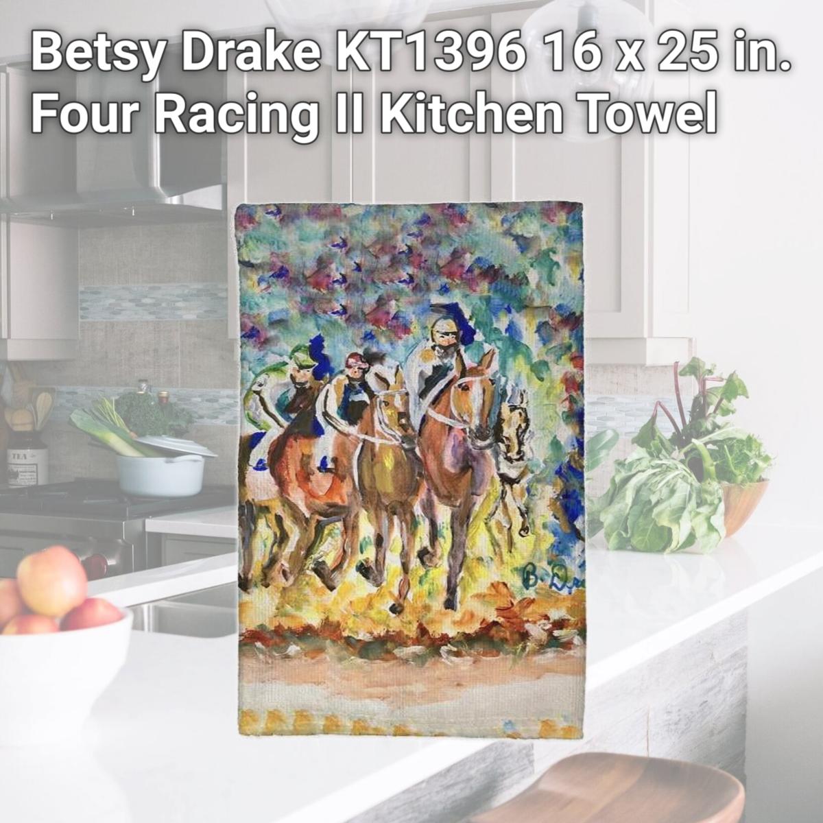 Picture of Betsy Drake KT1396 16 x 25 in. Four Racing II Kitchen Towel