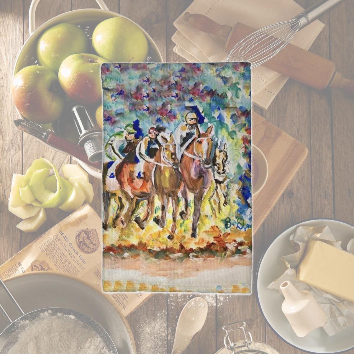 Picture of Betsy Drake KT1396 16 x 25 in. Four Racing II Kitchen Towel