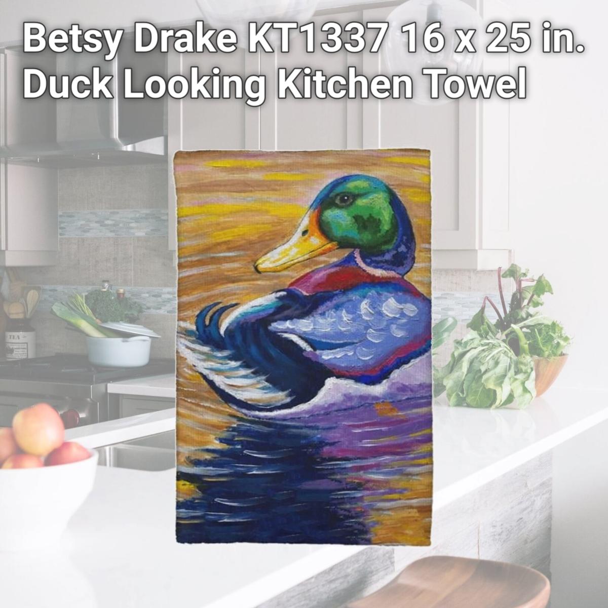 Picture of Betsy Drake KT1337 16 x 25 in. Duck Looking Kitchen Towel