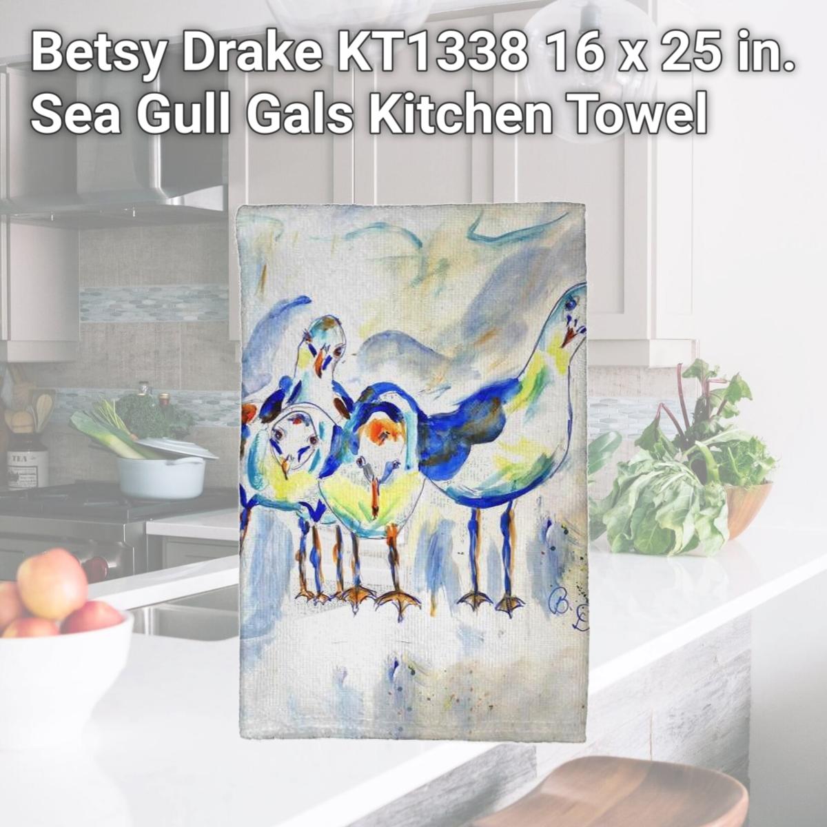 Picture of Betsy Drake KT1338 16 x 25 in. Sea Gull Gals Kitchen Towel