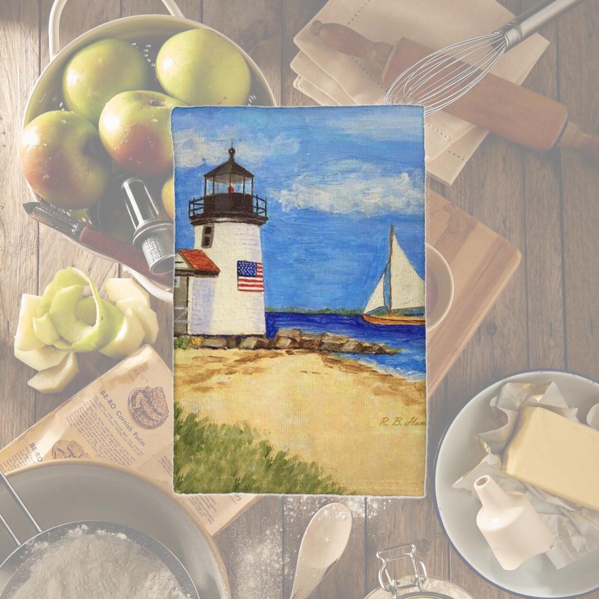 Picture of Betsy Drake KT1342 16 x 25 in. Brant Point Lighthouse, MA Kitchen Towel