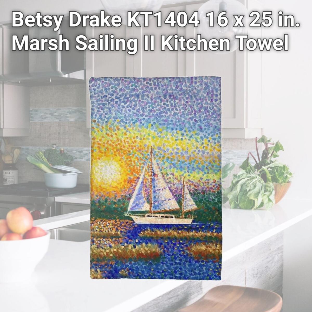 Picture of Betsy Drake KT1404 16 x 25 in. Marsh Sailing II Kitchen Towel