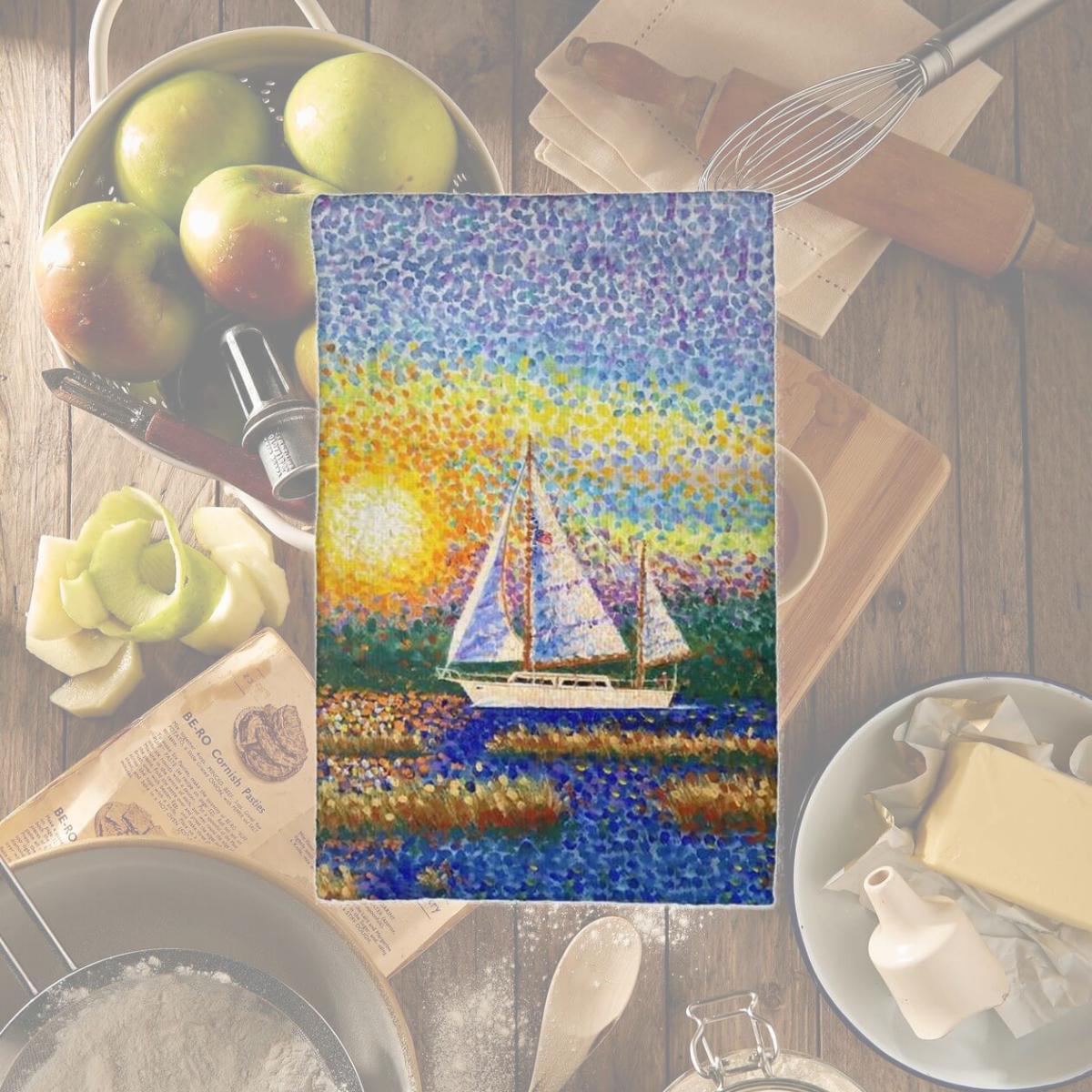 Picture of Betsy Drake KT1404 16 x 25 in. Marsh Sailing II Kitchen Towel