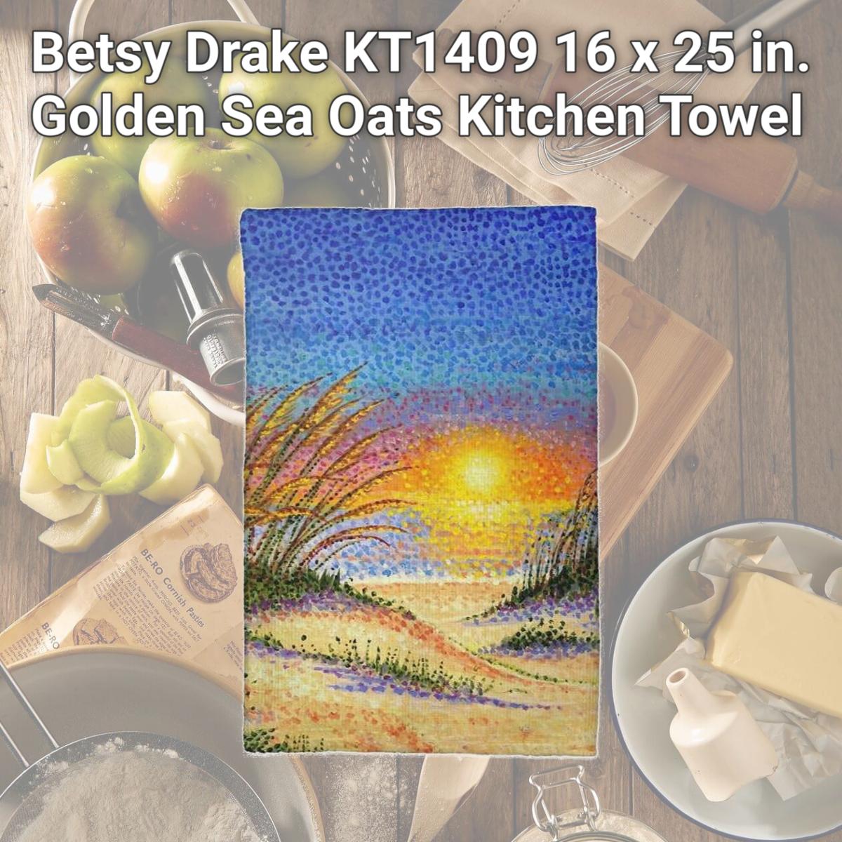 Picture of Betsy Drake KT1409 16 x 25 in. Golden Sea Oats Kitchen Towel