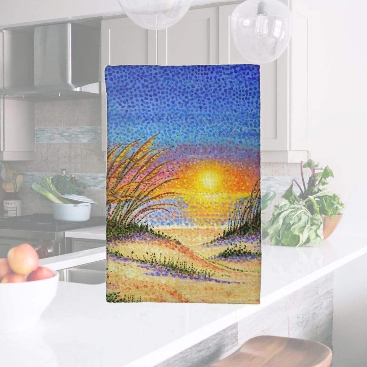 Picture of Betsy Drake KT1409 16 x 25 in. Golden Sea Oats Kitchen Towel