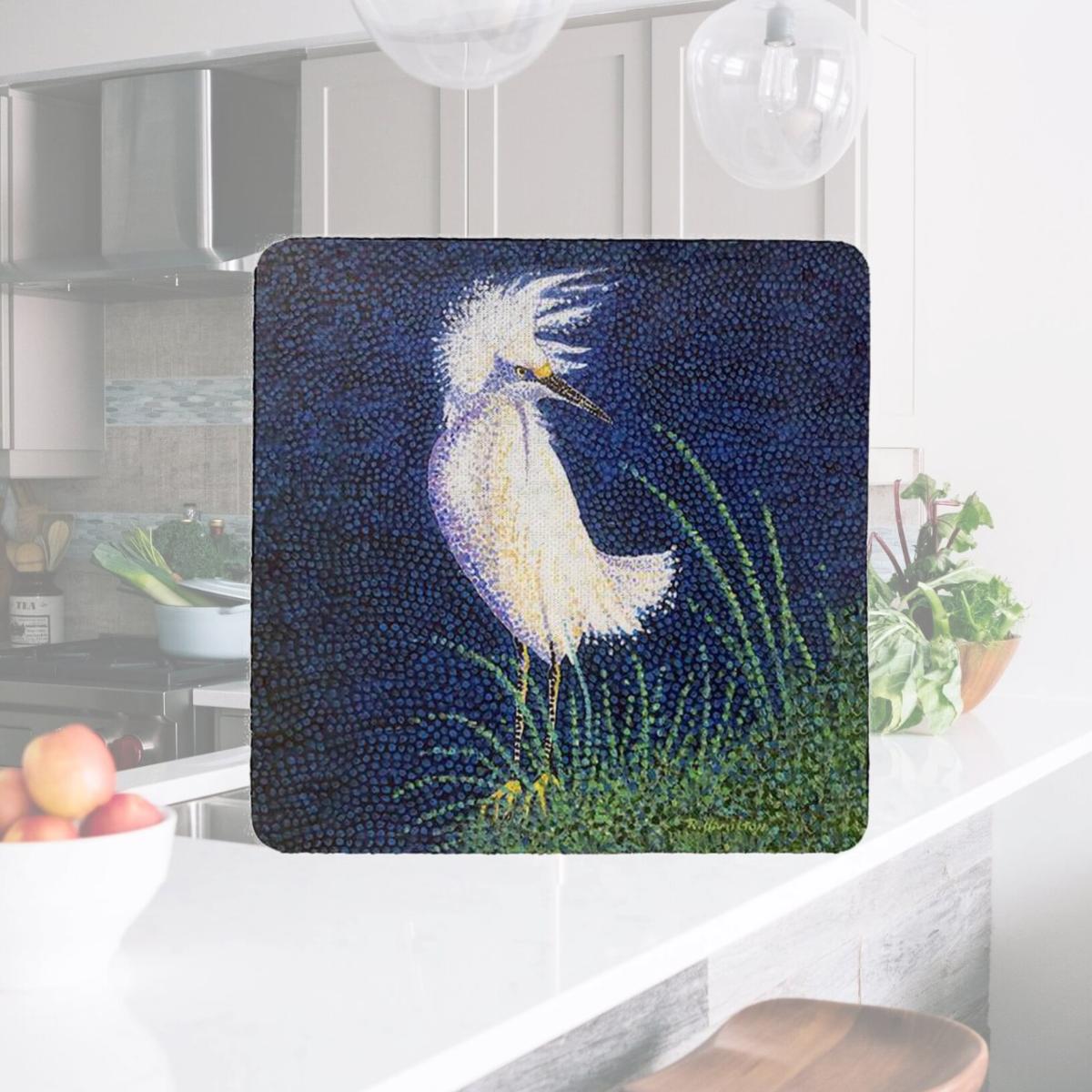 Picture of Betsy Drake CT1415 Windy Egret Coaster - Set of 4