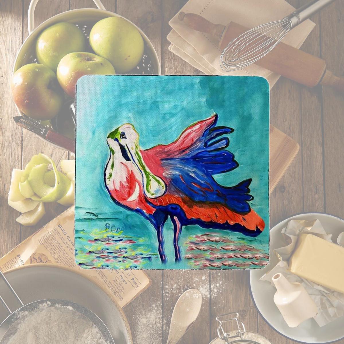 Picture of Betsy Drake CT1360 Spoonbill Looking Coaster - Set of 4