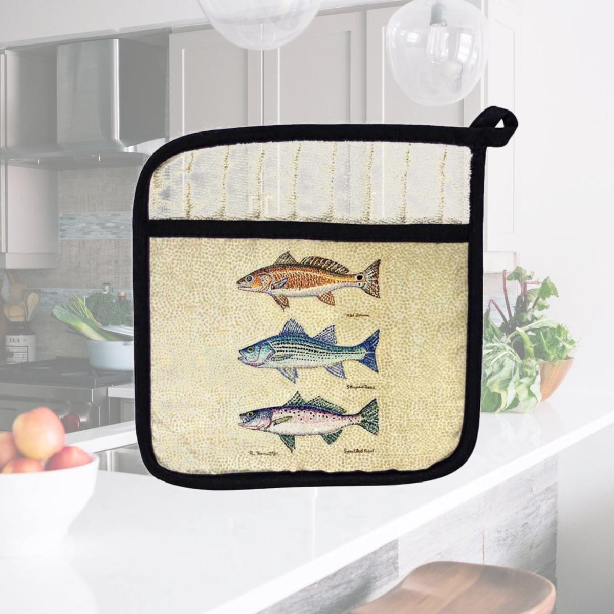 Picture of Betsy Drake PT1436 Creek Fish Pot Holder