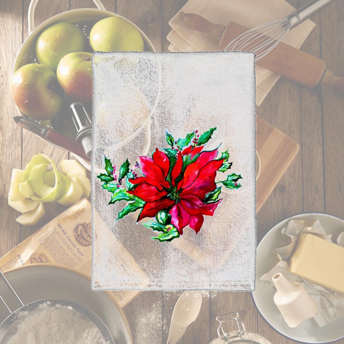 Picture of Betsy Drake KT901 16 x 25 in. Poinsettia Kitchen Towel - Set of 4