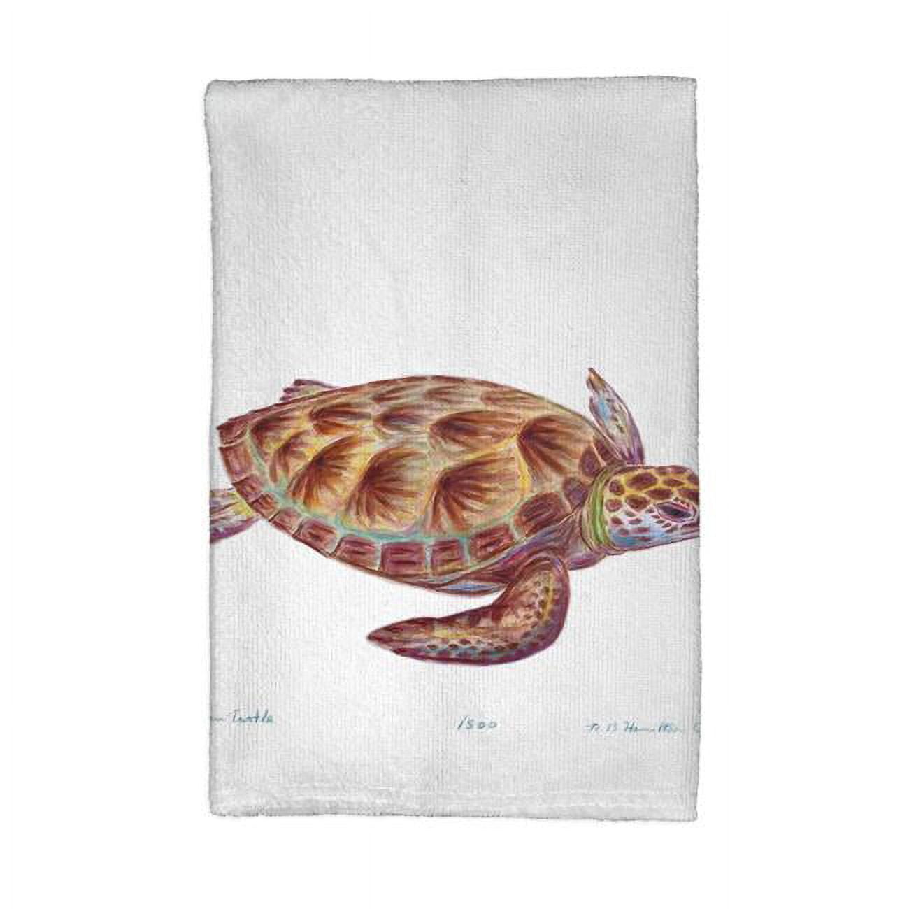 Kt044 Green Sea Turtle Kitchen Towel