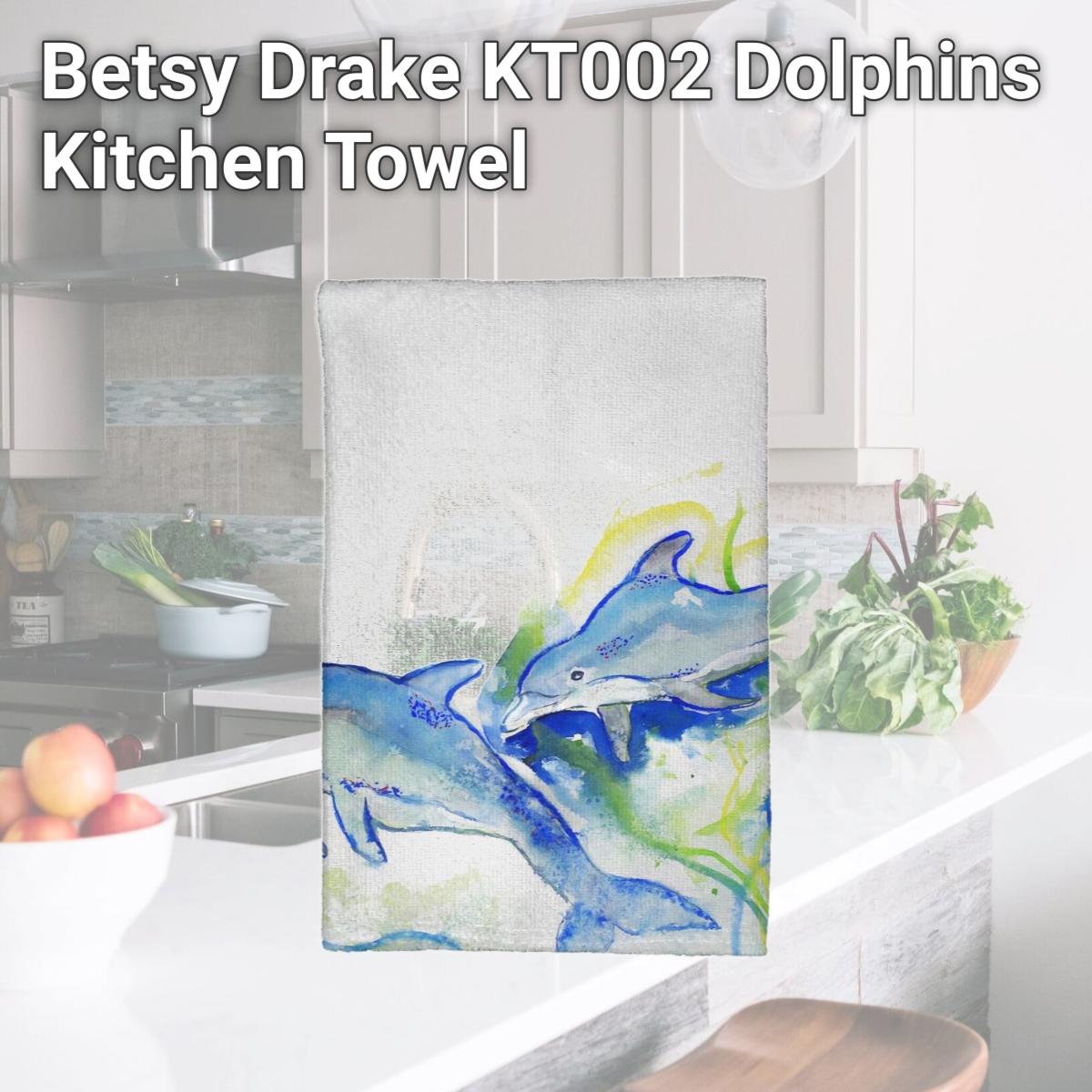 Picture of Betsy Drake KT002 Dolphins Kitchen Towel