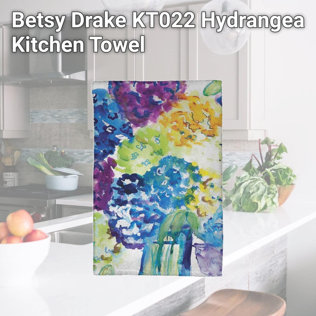 Picture of Betsy Drake KT022 Hydrangea Kitchen Towel