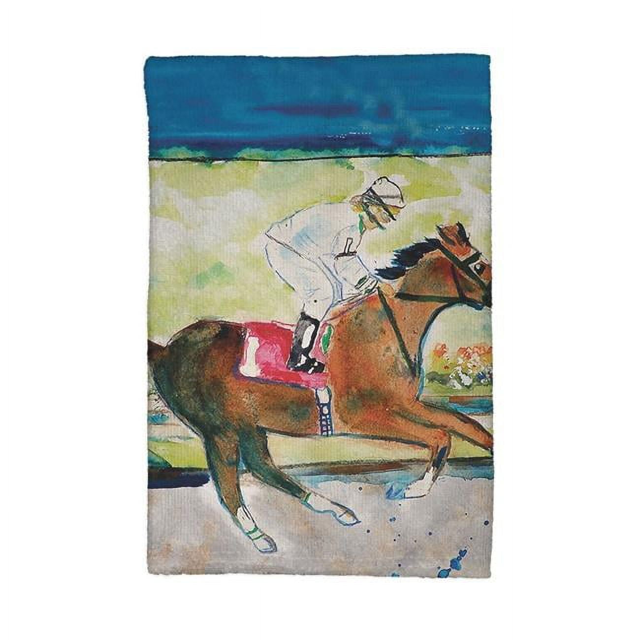 Kt055 Racing Horse Kitchen Towel