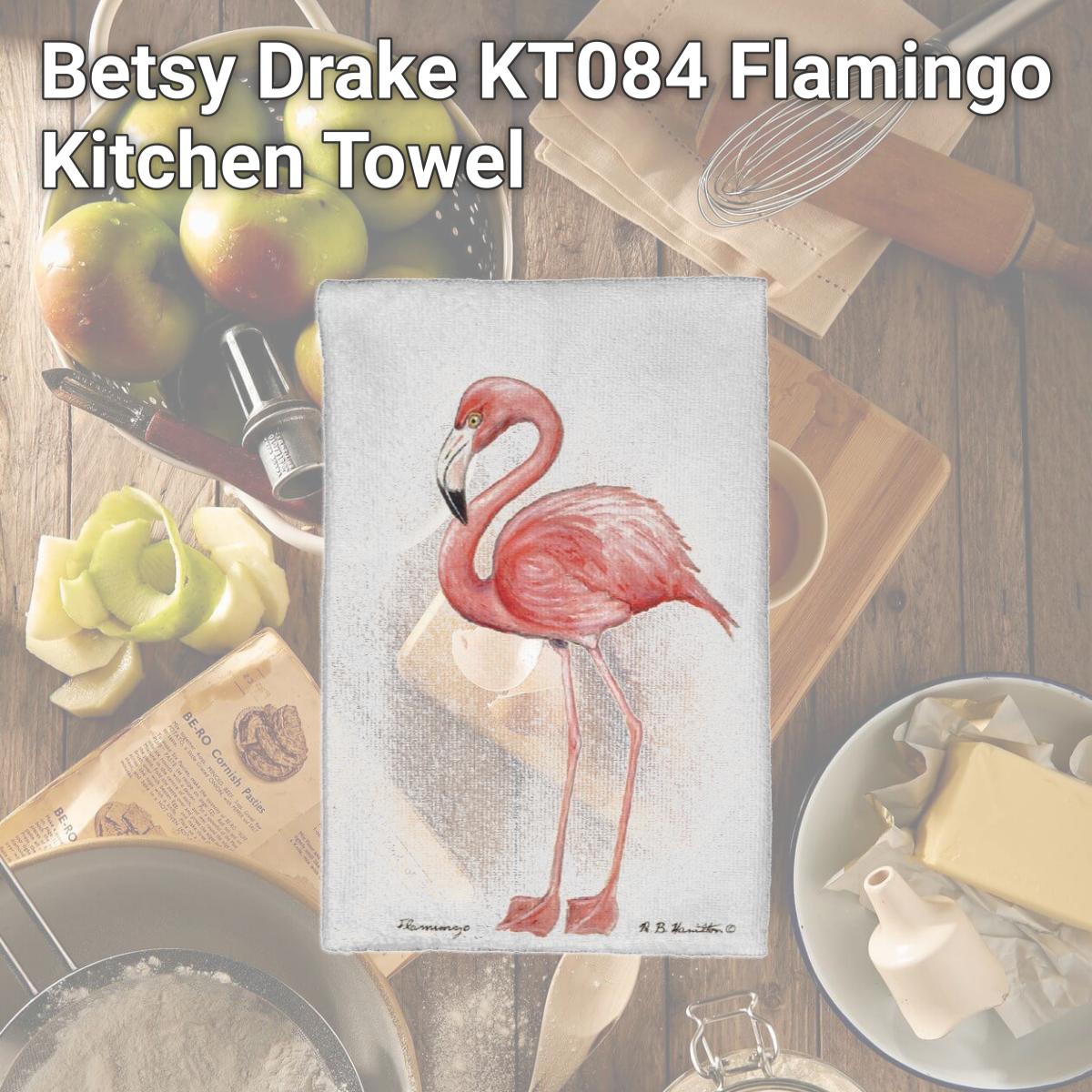 Picture of Betsy Drake KT084 Flamingo Kitchen Towel