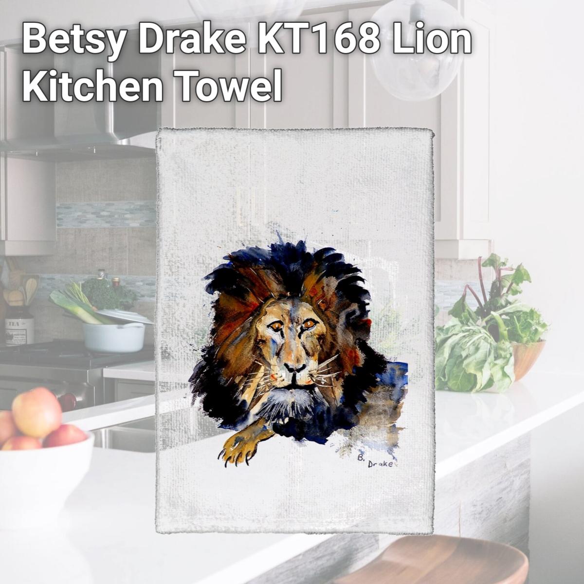 Picture of Betsy Drake KT168 Lion Kitchen Towel