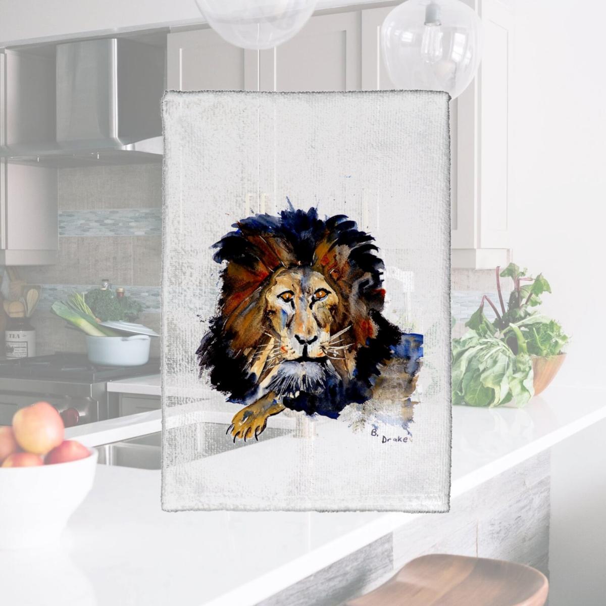 Picture of Betsy Drake KT168 Lion Kitchen Towel
