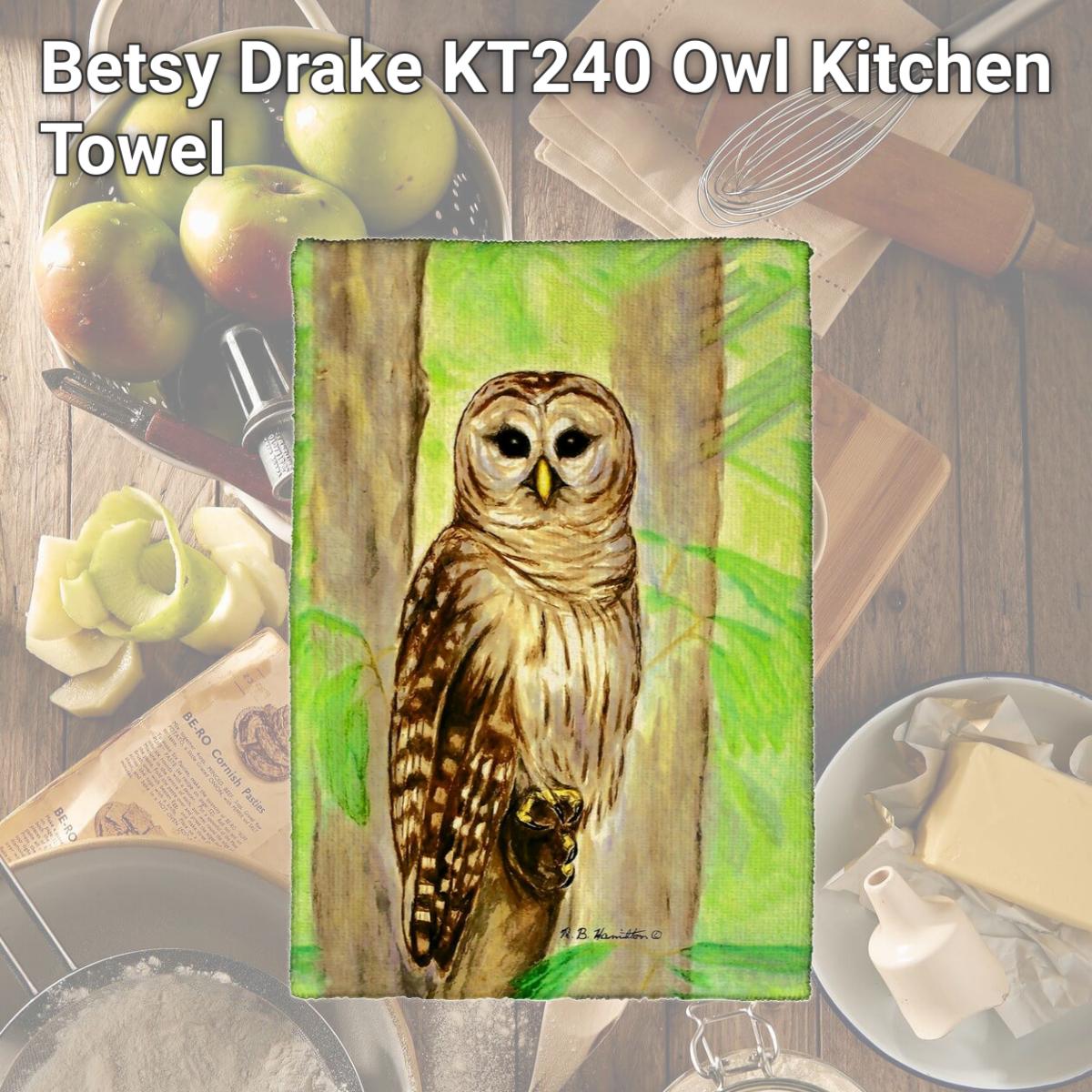 Picture of Betsy Drake KT240 Owl Kitchen Towel