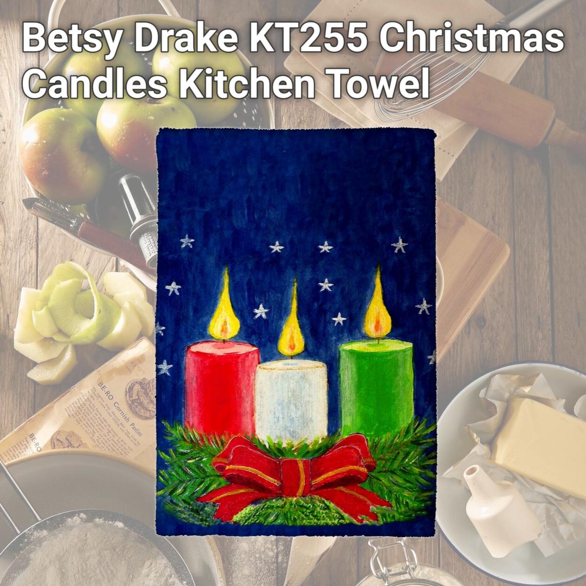 Picture of Betsy Drake KT255 Christmas Candles Kitchen Towel