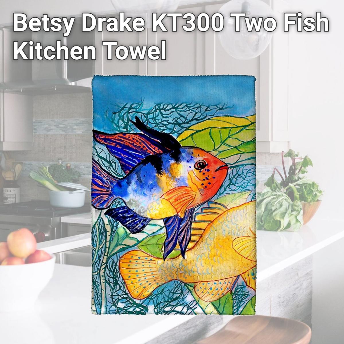 Picture of Betsy Drake KT300 Two Fish Kitchen Towel