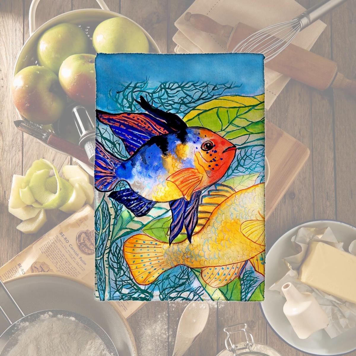 Picture of Betsy Drake KT300 Two Fish Kitchen Towel