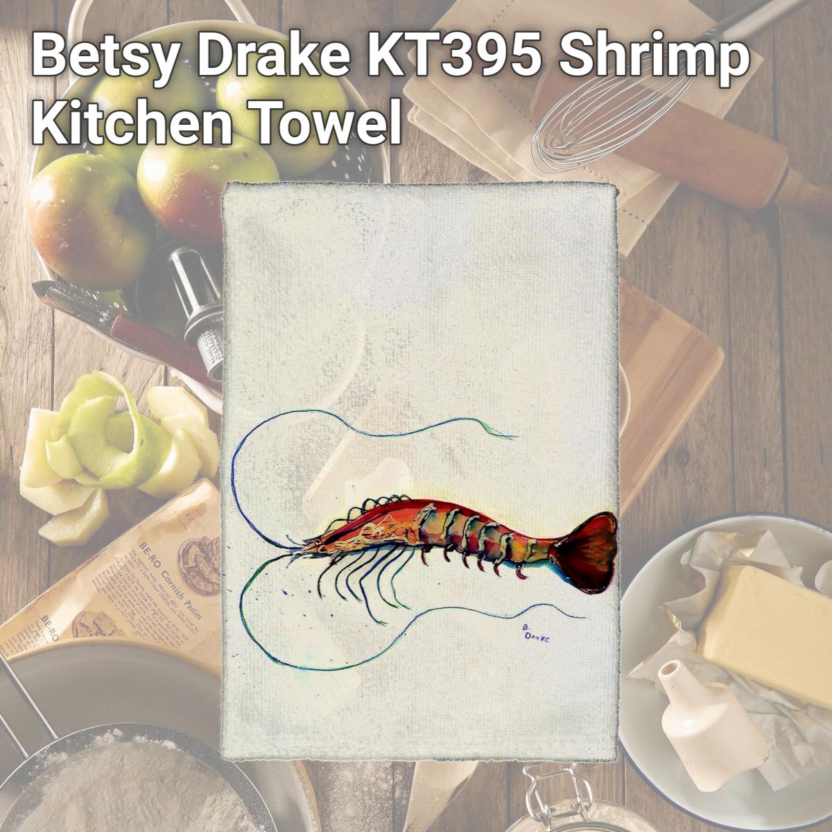 Picture of Betsy Drake KT395 Shrimp Kitchen Towel