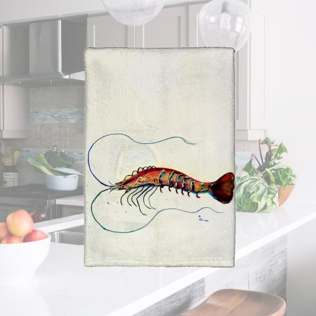 Picture of Betsy Drake KT395 Shrimp Kitchen Towel