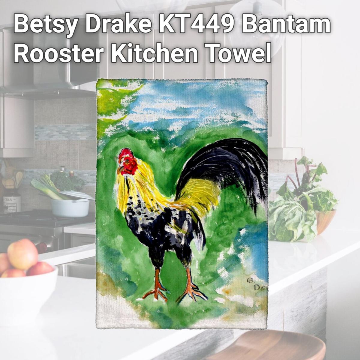 Picture of Betsy Drake KT449 Bantam Rooster Kitchen Towel