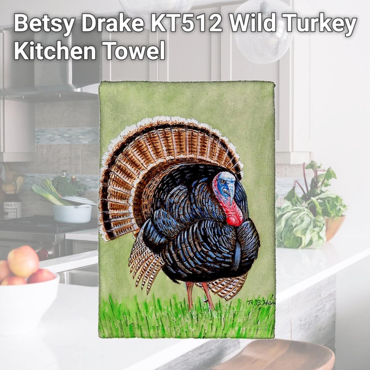 Picture of Betsy Drake KT512 Wild Turkey Kitchen Towel