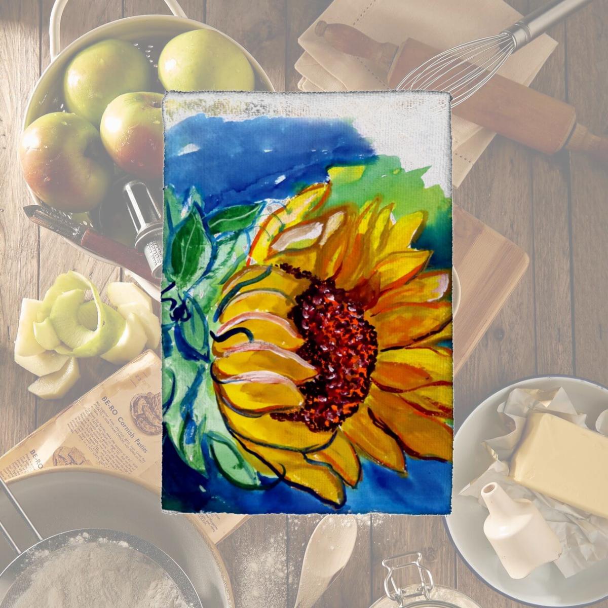 Picture of Betsy Drake KT544 Windy Sunflower Kitchen Towel