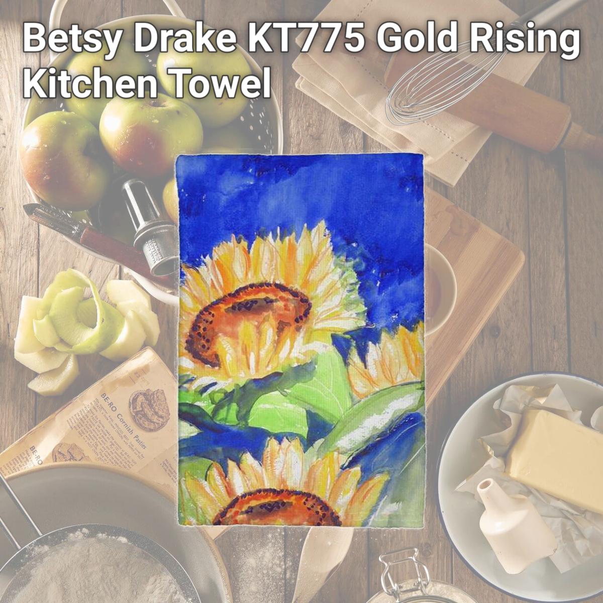 Picture of Betsy Drake KT775 Gold Rising Kitchen Towel