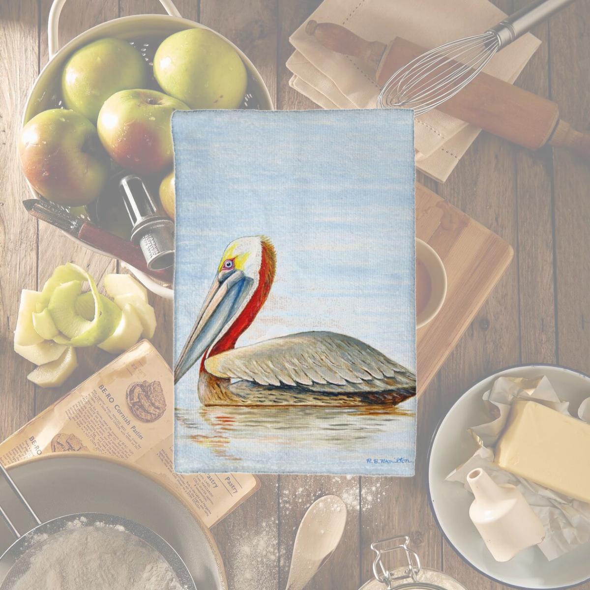 Picture of Betsy Drake KT807 Summer Pelican Kitchen Towel