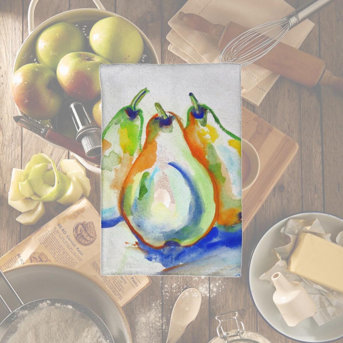 Picture of Betsy Drake KT819 Three Pears Kitchen Towel