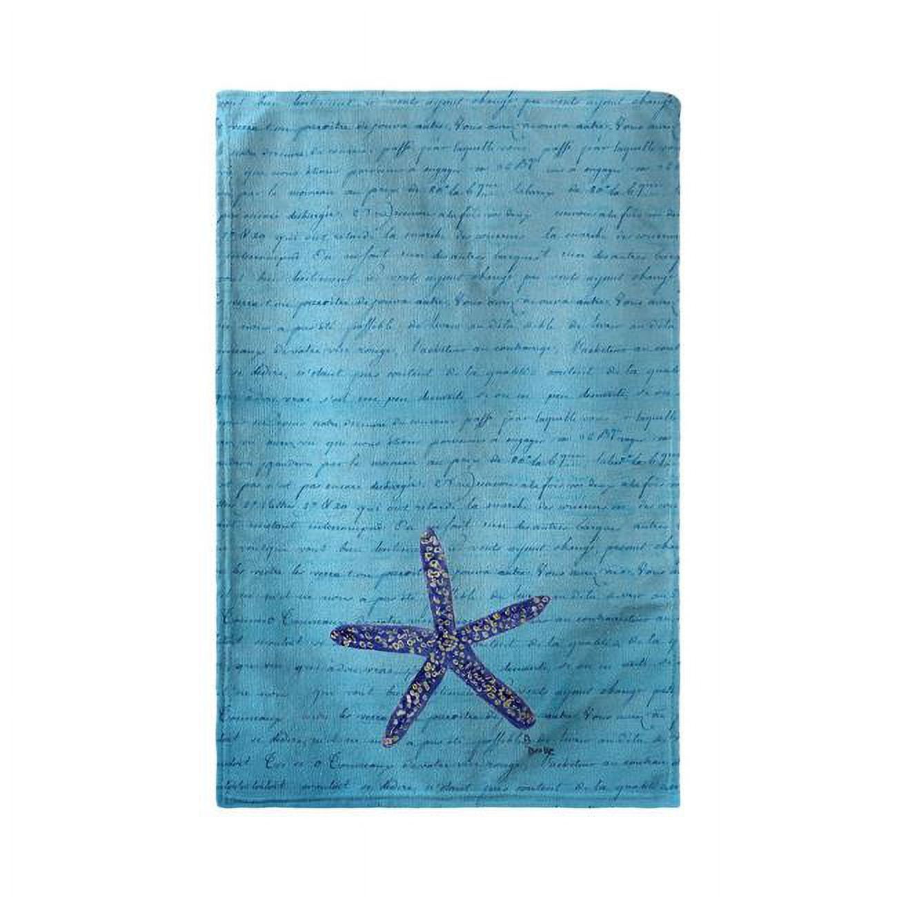 Bt991 Blue Starfish Beach Towel - 30 X 50 In.
