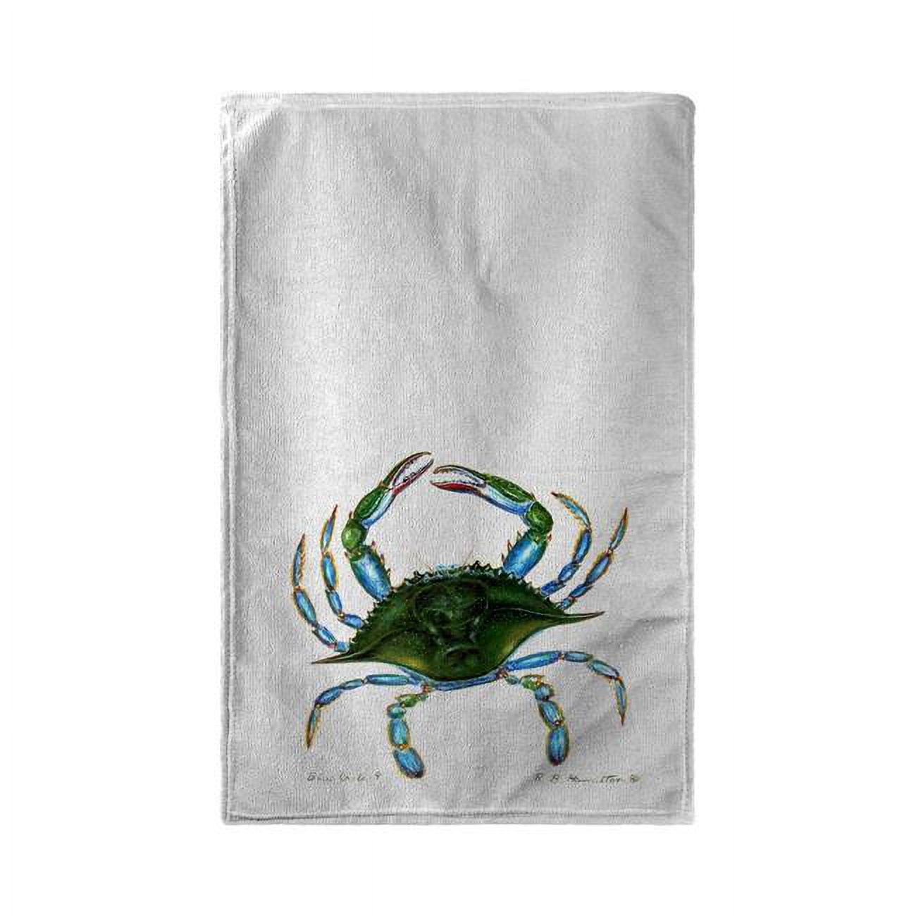 Bt004 Blue Crab - Female Beach Towel - 30 X 50 In.