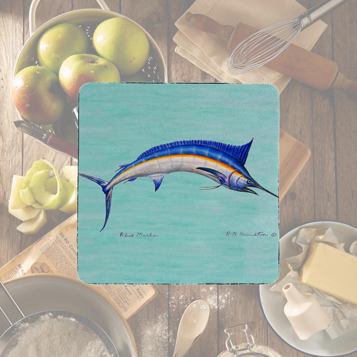 Picture of Betsy Drake CT015C Blue Marlin Coaster - Set of 4