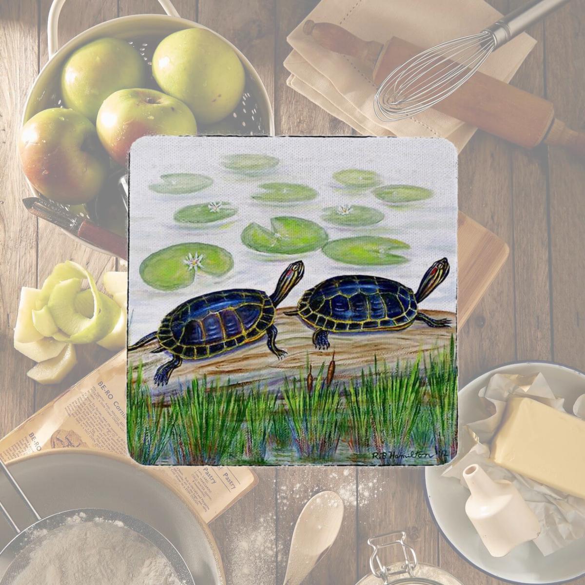 Picture of Betsy Drake CT045 Two Turtles Coaster - Set of 4