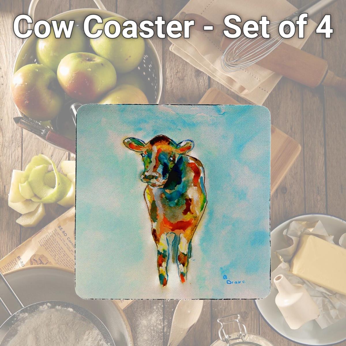 Picture of Betsy Drake CT066 Cow Coaster - Set of 4