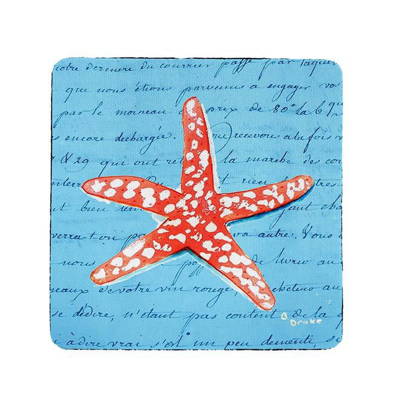 Ct091b Coral Starfish Coaster - Set Of 4