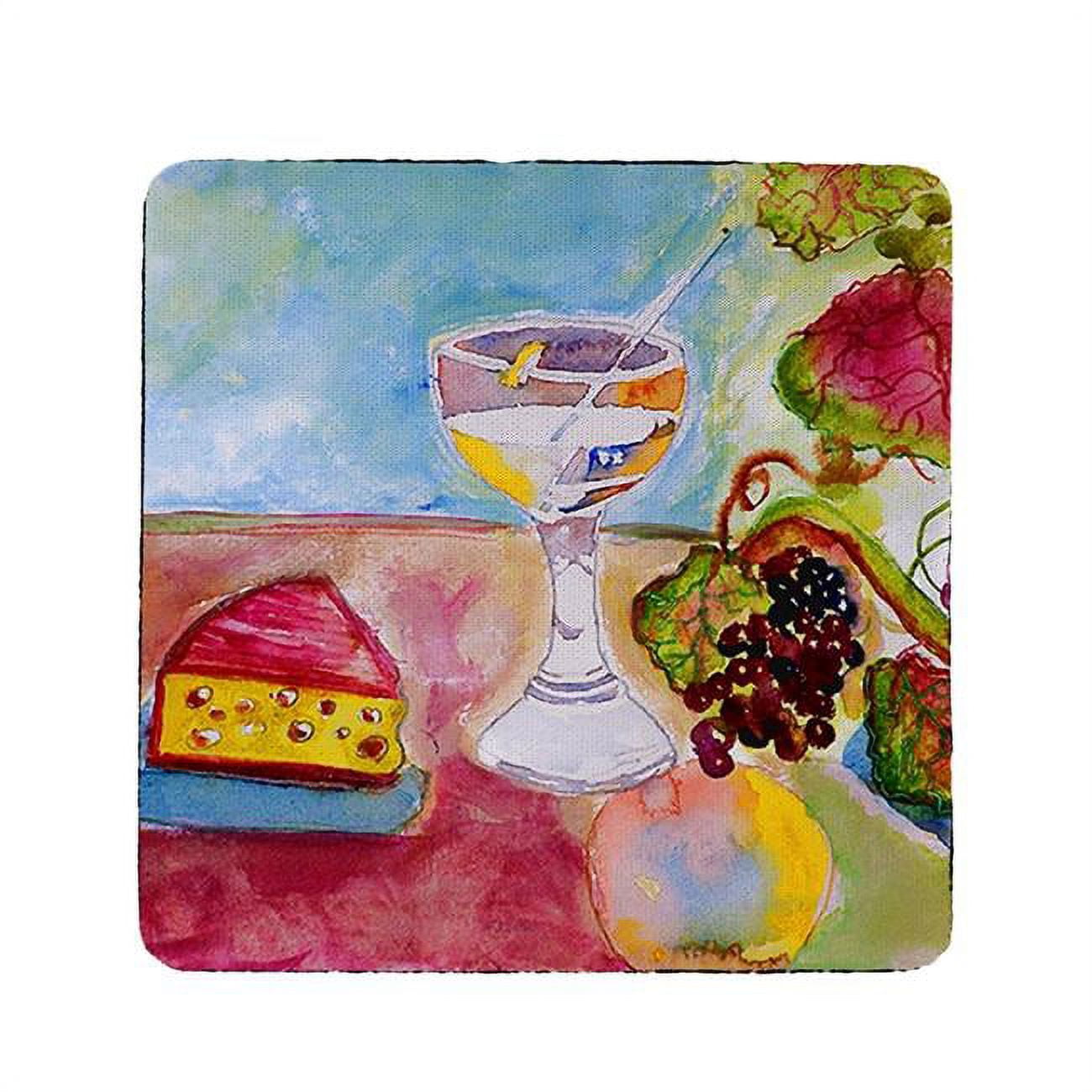 Ct104 Wine & Cheese Coaster - Set Of 4