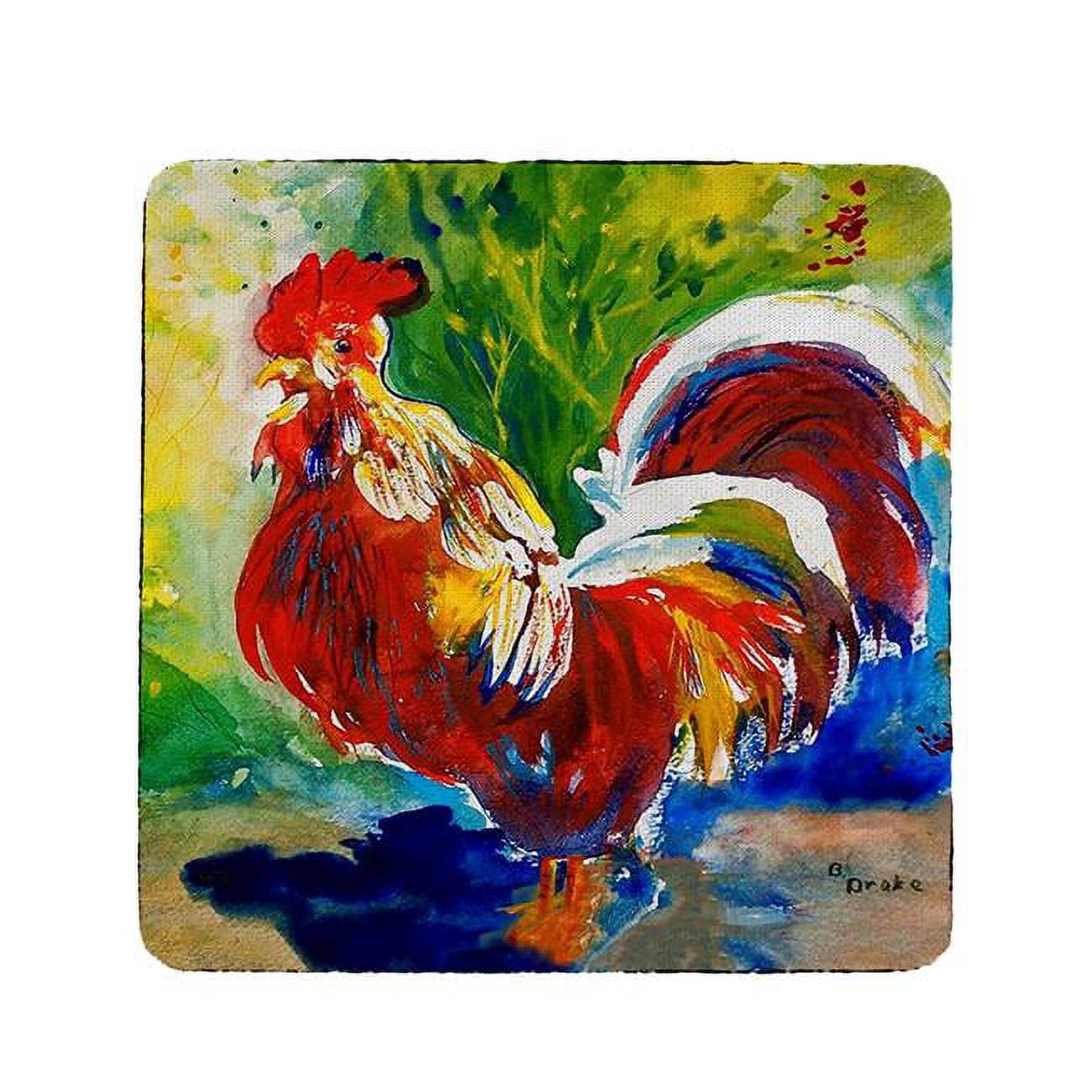 Ct144 Red Roosters Coaster - Set Of 4