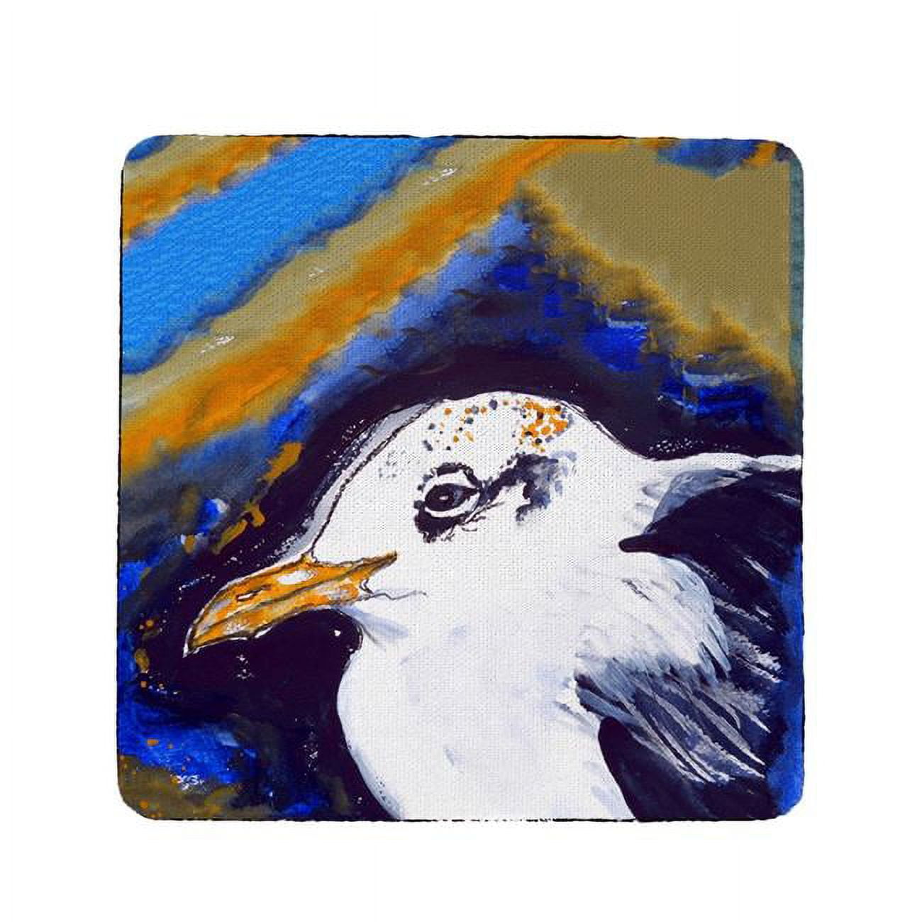 Ct295 Gull Portrait Left Coaster - Set Of 4