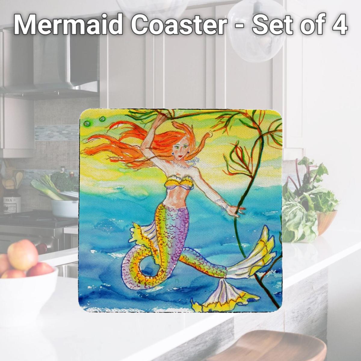 Picture of Betsy Drake CT373 Mermaid Coaster - Set of 4